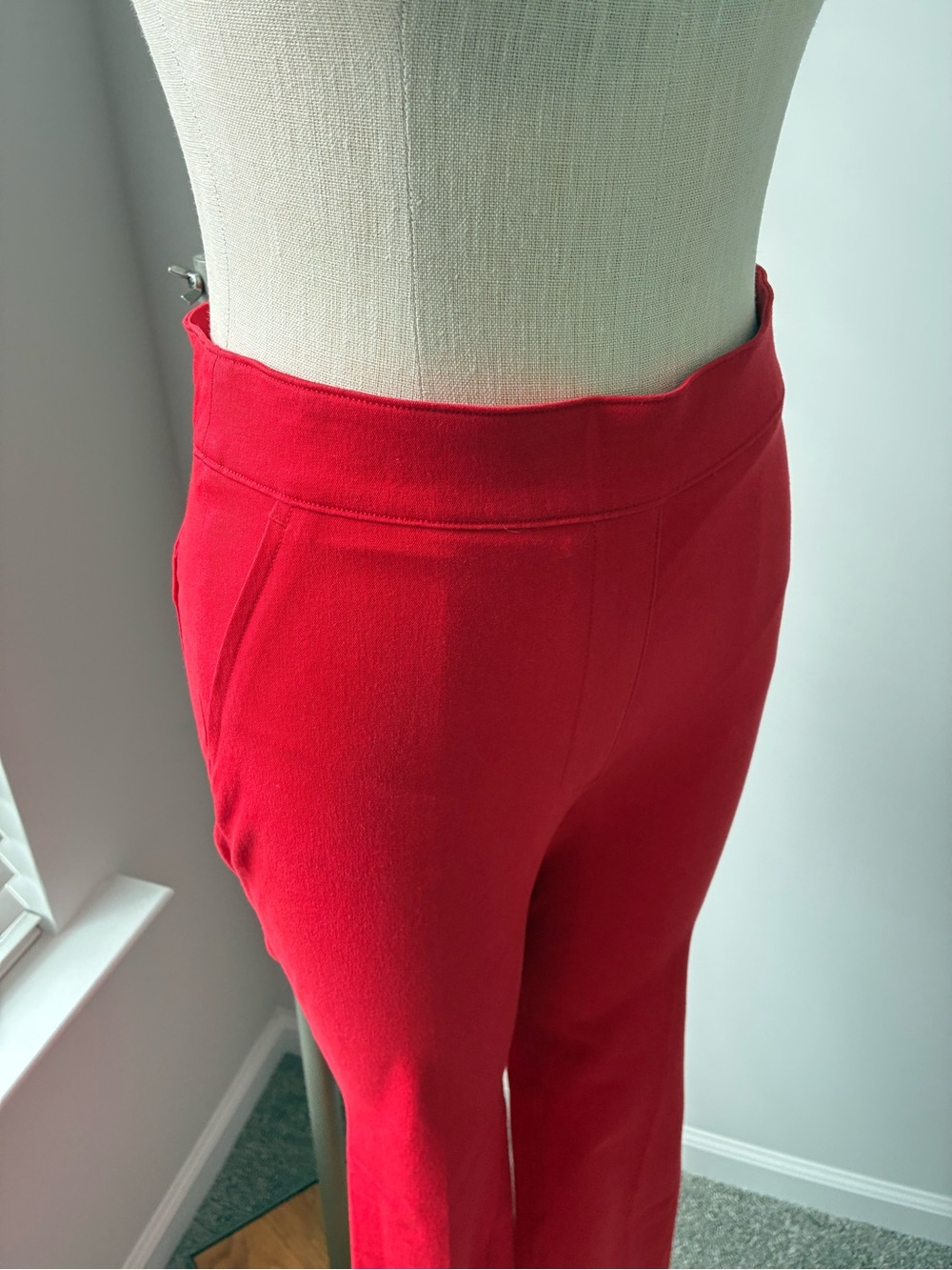 Spanx Women's Supersmooth Perfectfit Flare Red Pants - Picture 4 of 13